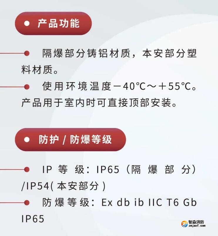 JTY-GM-GSTN9811(Ex)/WIS、GSTN9812(Ex)/WIS海灣隔爆煙感溫感產品功能