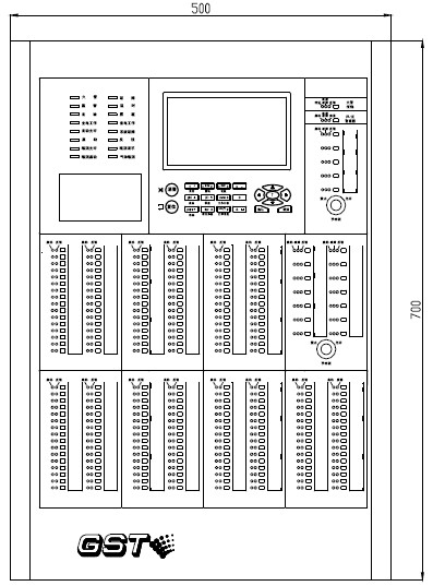 JB-QB-GSTN1500火災(zāi)報(bào)警控制器(聯(lián)動型)的外形